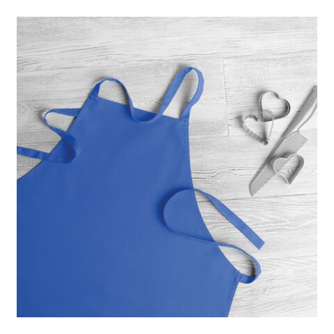 Kitchen apron in cotton royal blue | No Branding | not available | not available | not available