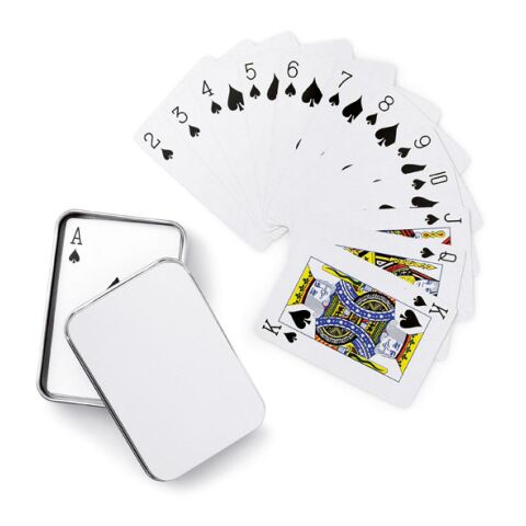 Playing cards in tin box matt silver | No Branding | not available | not available