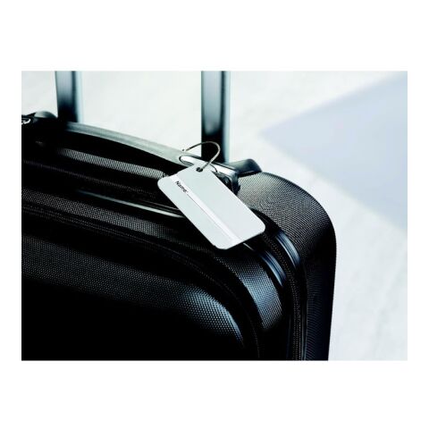 Basic aluminium luggage tag matt silver | No Branding | not available | not available | not available