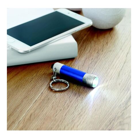 Aluminium torch with key ring blue | No Branding | not available | not available