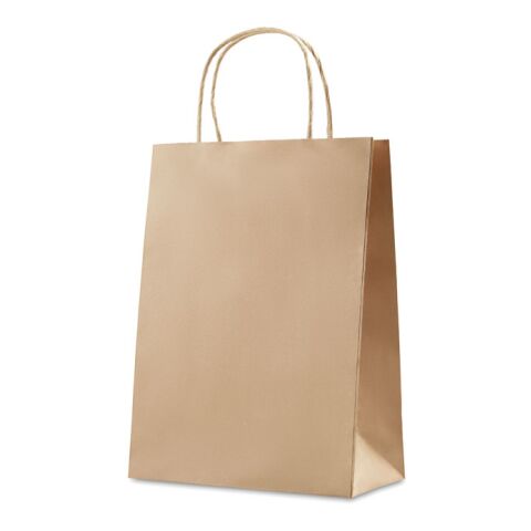 Gift paper bag medium 150 gr/m² beige | No Branding | not available | not available | not available