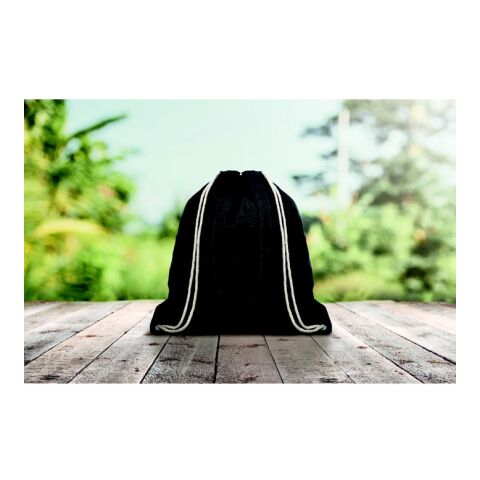 220gr/m² drawstring canvas 2 function bag black | No Branding | not available | not available | not available