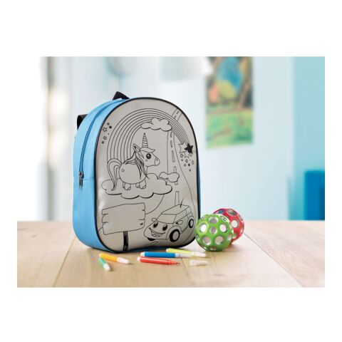 Backpack with 5 markers turquoise | No Branding | not available | not available | not available