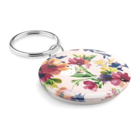 Small pin button key ring white | No Branding | not available | not available