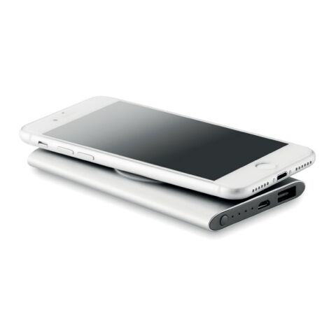Wireless Power bank 4000mAh matt silver | No Branding | not available | not available | not available