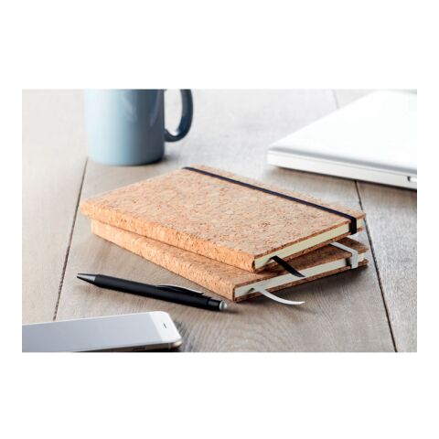 A5 cork notebook 96 lined pages with pen holder black | No Branding | not available | not available | not available