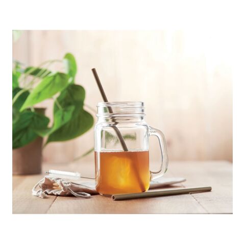 Bamboo Straw w/brush in pouch beige | No Branding | not available | not available | not available