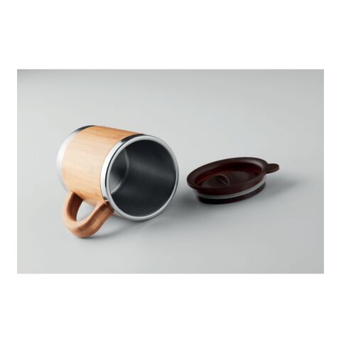 Double wall tumbler 300ml with bamboo wood | No Branding | not available | not available