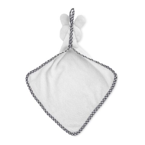Plush rabbit design baby towel white | No Branding | not available | not available | not available