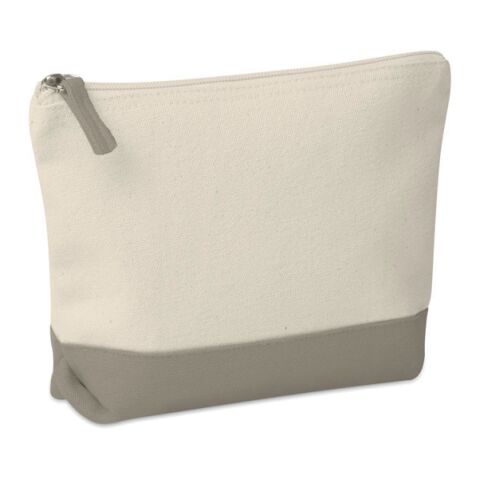 Bicolour cotton cosmetic bag grey | No Branding | not available | not available | not available