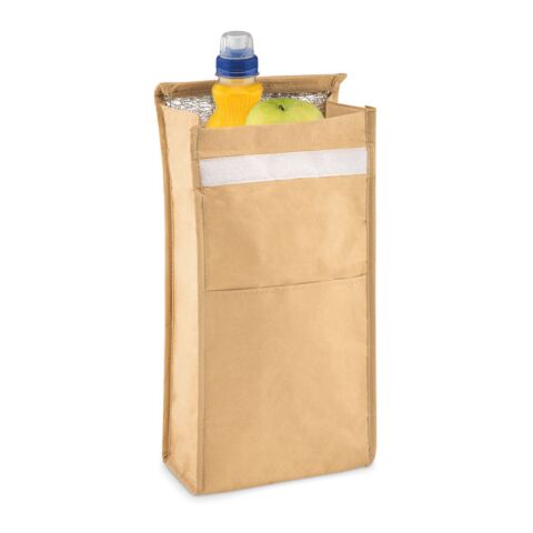 Woven paper 3L lunch bag beige | No Branding | not available | not available