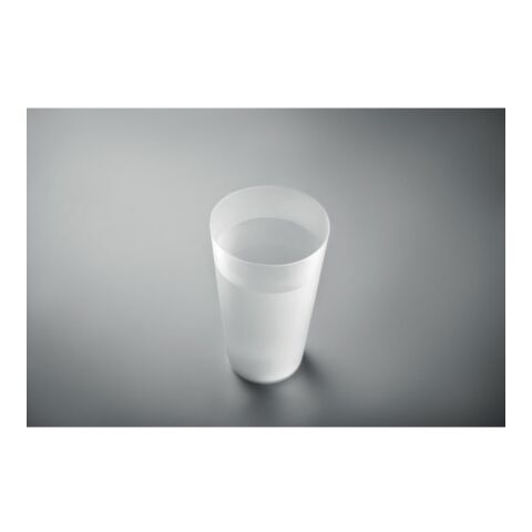 Reusable event cup 500ml transparent/white | No Branding | not available | not available