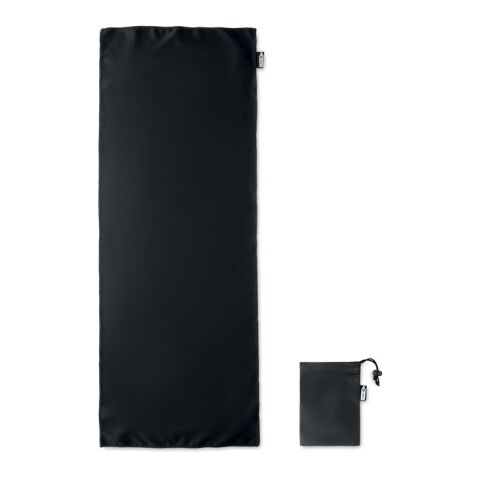 RPET sports towel and pouch black | No Branding | not available | not available | not available