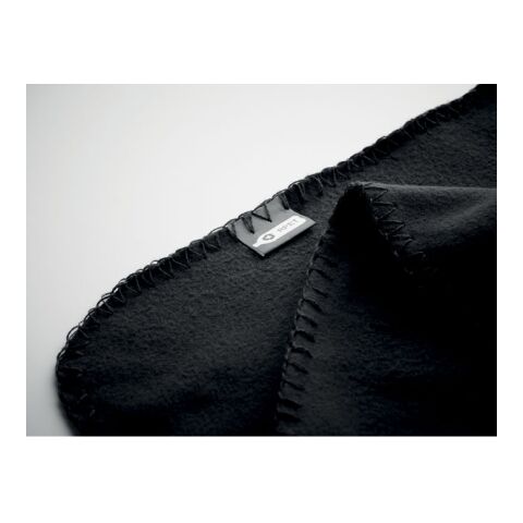 RPET fleece travel blanket in pouch black | No Branding | not available | not available | not available