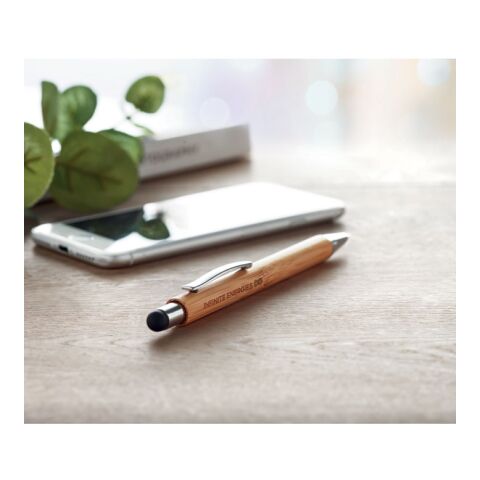 Bamboo stylus pen blue ink wood | No Branding | not available | not available