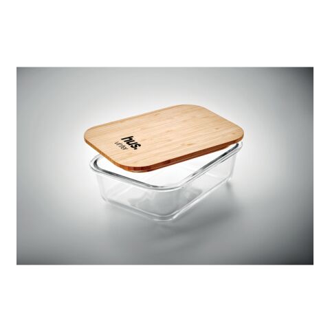 Glass lunchbox with bamboo lid transparent | No Branding | not available | not available | not available
