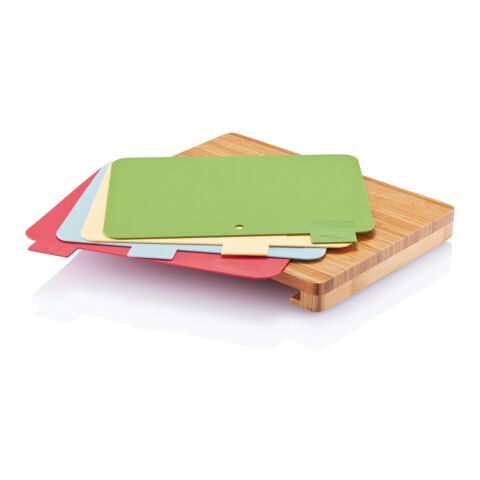 Cutting board with 4pcs hygienic boards brown | No Branding | not available | not available