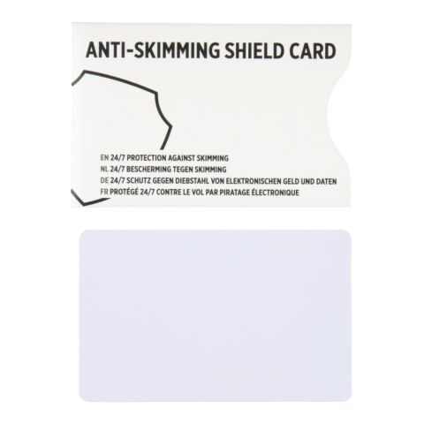 Anti-skimming RFID shield card white | No Branding | not available | not available