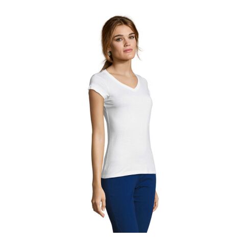 MOON WOMEN&#039;S V-NECK T-SHIRT White | XXL | No Branding | not available | not available | not available