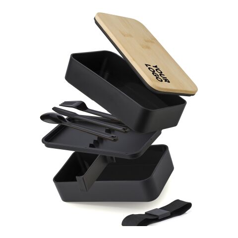 PP double layer lunch box Maxton black | No Branding | not available | not available