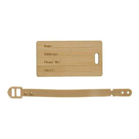 Bamboo luggage tag Shawn brown | No Branding | not available | not available
