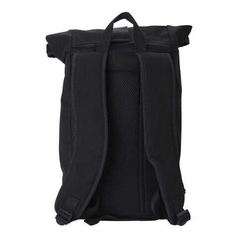Polyester roll-top backpack Micah black | No Branding | not available | not available