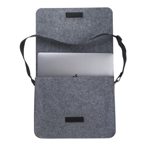 RPET felt laptop bag Layla dark grey | No Branding | not available | not available