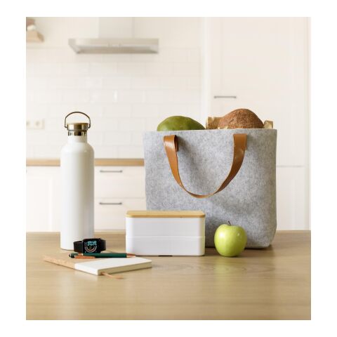 RPET felt shopping bag Hunter light grey | No Branding | not available | not available