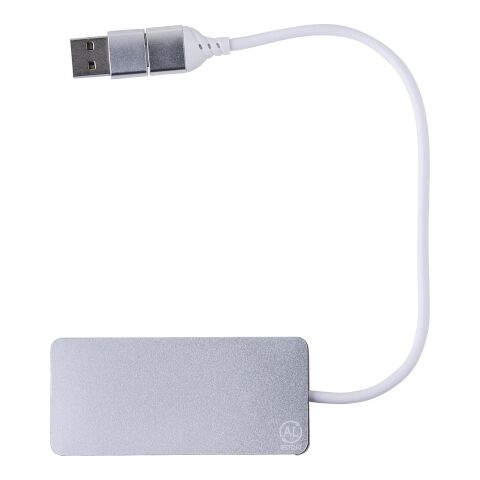 Aluminium USB Hub Layton silver | No Branding | not available | not available