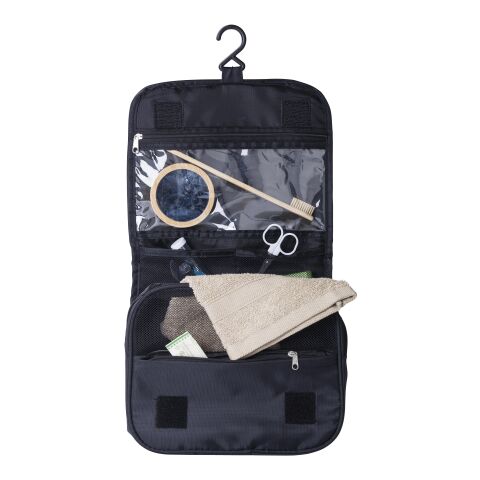 Polyester (210D) travel toiletry bag Merrick black | No Branding | not available | not available