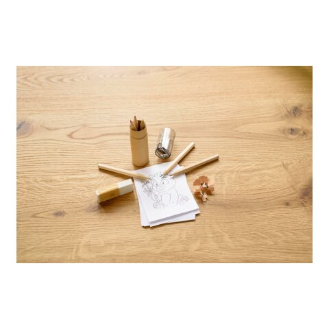 ABS and cardboard tube with pencils Libbie red | No Branding | not available | not available