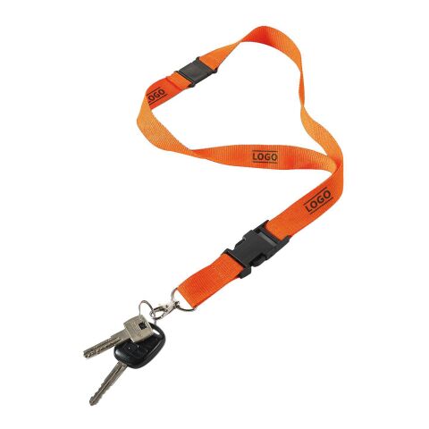 Polyester (300D) lanyard and key holder Bobbi yellow | No Branding | not available | not available