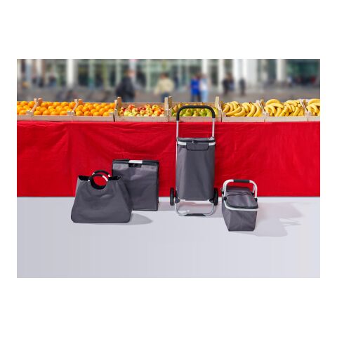 Polyester (320-330 gr/m²) shopping basket. Cassian grey | No Branding | not available | not available