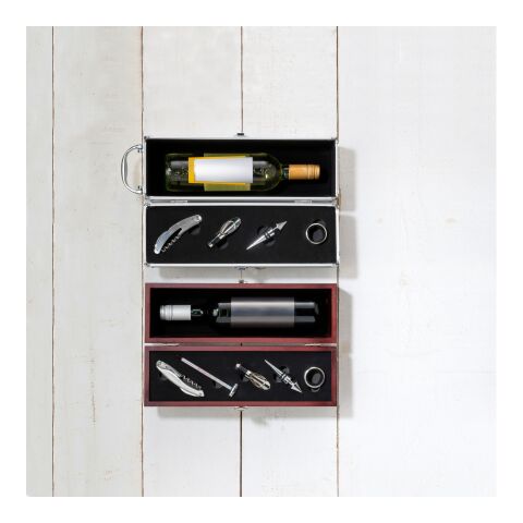 Wooden wine gift set Nikita brown | No Branding | not available | not available
