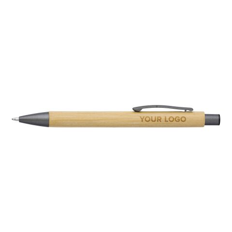 Bamboo and plastic ballpen Kalani gun metal | No Branding | not available | not available