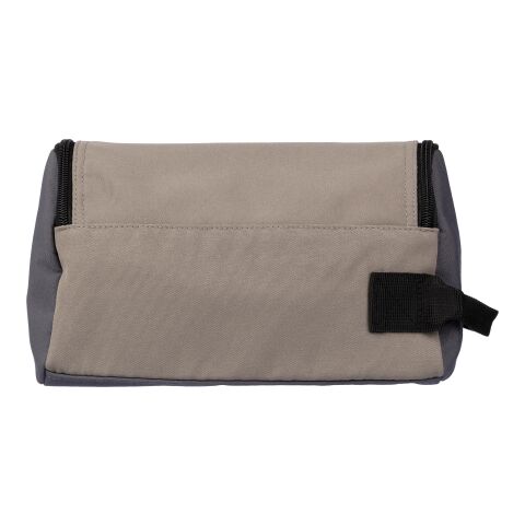 Polyester (600D) toiletry bag Niklas taupe | No Branding | not available | not available