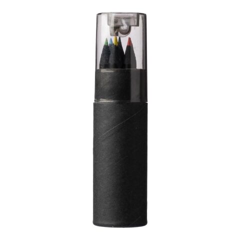 Recycled carton colored pencils set Beate black | No Branding | not available | not available