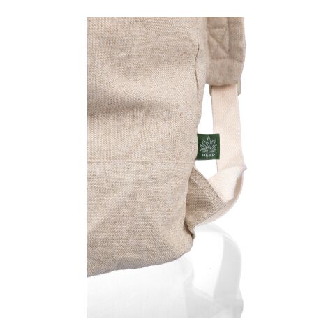 Hemp (280 gr/m2) roll-top backpack Margarete khaki | No Branding | not available | not available