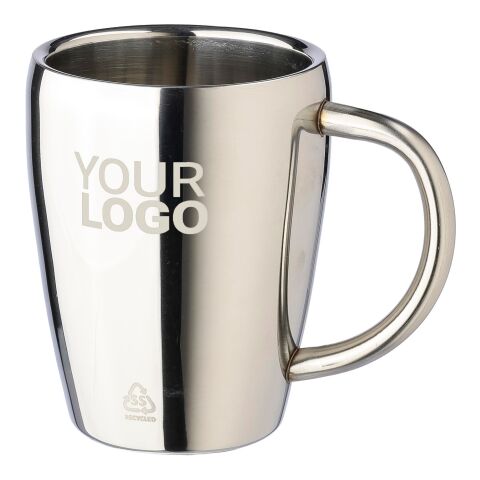 Stainless steel double walled mugs Naya silver