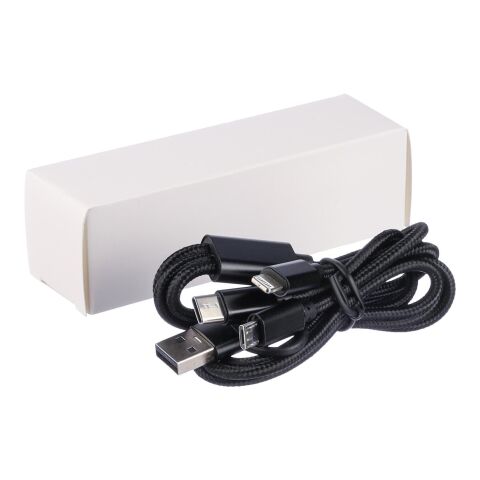 Nylon charging cable Leif black | No Branding | not available | not available
