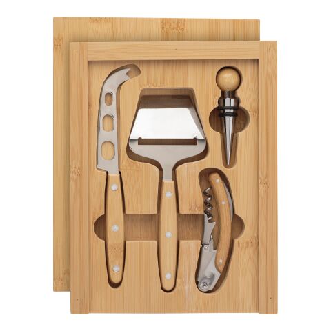 Bamboo Cheese and wine set Patrick brown | No Branding | not available | not available