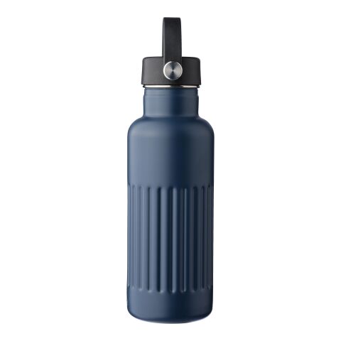 Recycled stainless steel double-walled drinking bottle (500 ml) Lior blue | No Branding | not available | not available