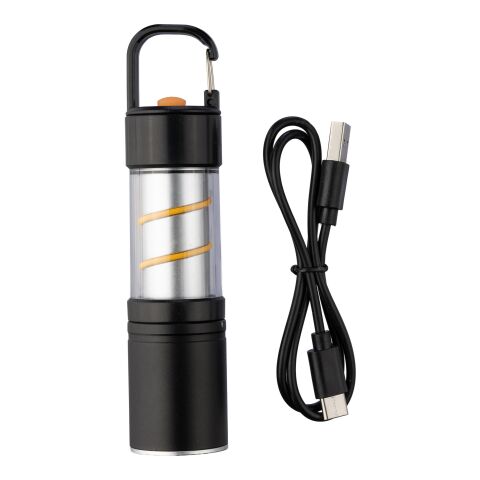 Aluminium COB flashlight Vela black | No Branding | not available | not available