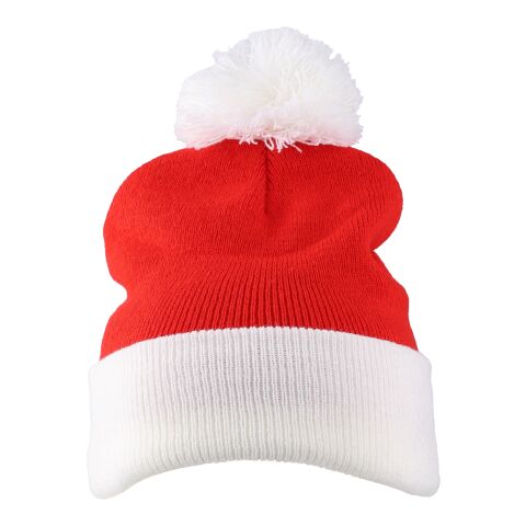Acrylic knitted Christmas beanie Eleni red | No Branding | not available | not available