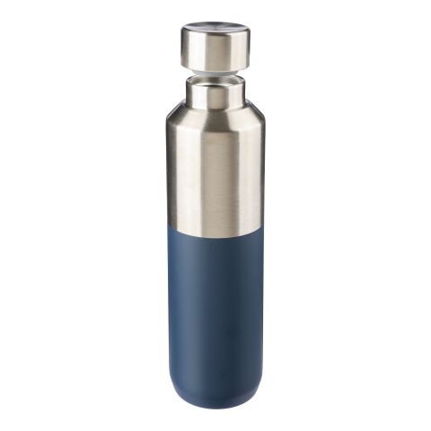 Recycled stainless steel double-walled drinking bottle (600 ml) Esen blue | No Branding | not available | not available