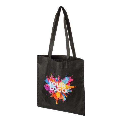 Recycled nonwoven (80 gsm) shopping bag Vian black | No Branding | not available | not available