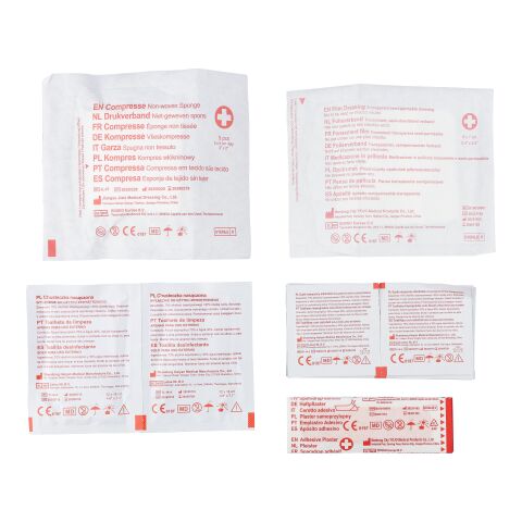 rPET (600D) polyester first aid pouch Kairo red | No Branding