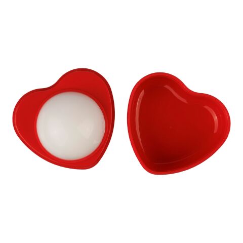 PP heart-shaped lip balm jar Ilja red | No Branding