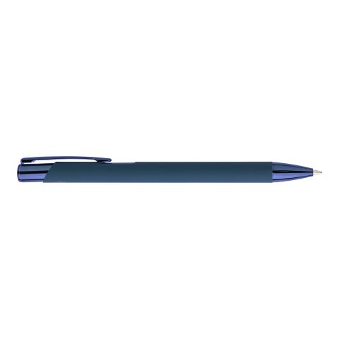 Recycled aluminium rubberized ballpen Anisa blue | No Branding