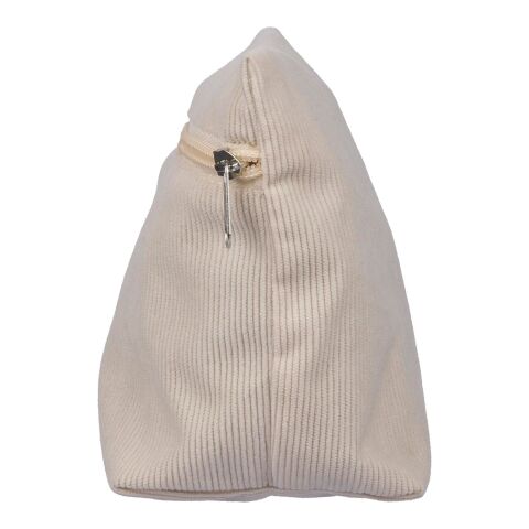 Corduroy zippered cosmetic pouch Tia grey | No Branding